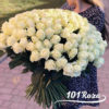 букет 101 белая роза