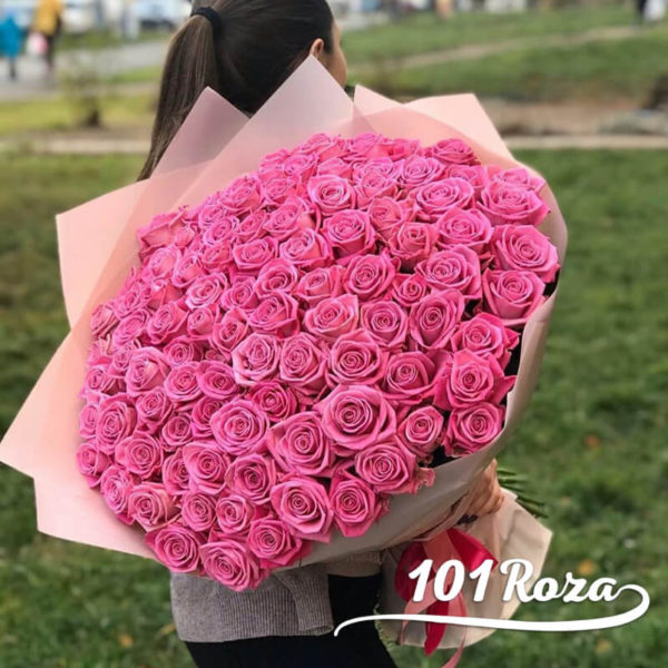 букет 101 роза 70 см
